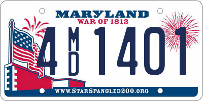 MD license plate 4MD1401