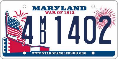 MD license plate 4MD1402