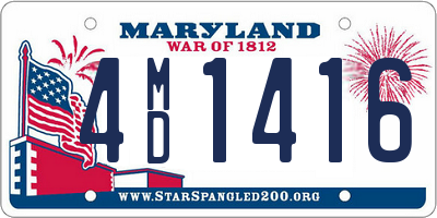 MD license plate 4MD1416