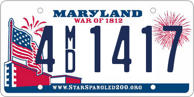 MD license plate 4MD1417