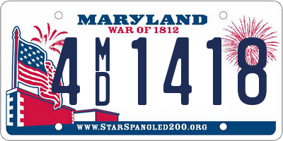 MD license plate 4MD1418