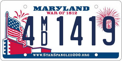 MD license plate 4MD1419