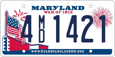 MD license plate 4MD1421