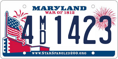 MD license plate 4MD1423