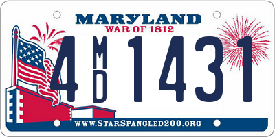 MD license plate 4MD1431