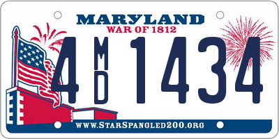 MD license plate 4MD1434