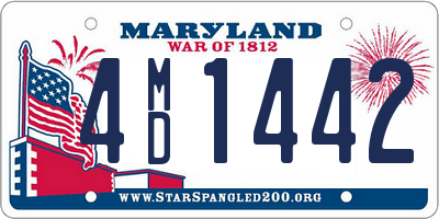 MD license plate 4MD1442