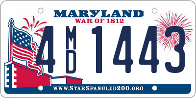 MD license plate 4MD1443