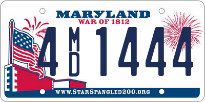 MD license plate 4MD1444