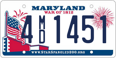 MD license plate 4MD1451