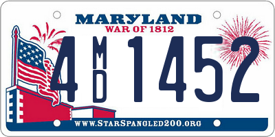 MD license plate 4MD1452