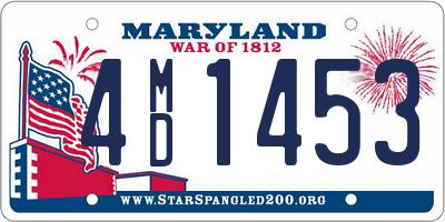 MD license plate 4MD1453