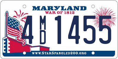 MD license plate 4MD1455