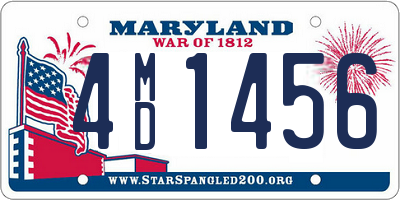 MD license plate 4MD1456