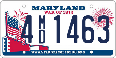 MD license plate 4MD1463