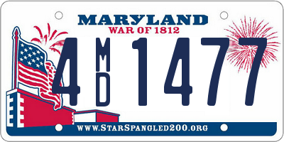 MD license plate 4MD1477