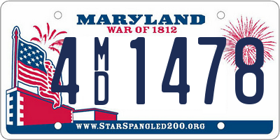 MD license plate 4MD1478