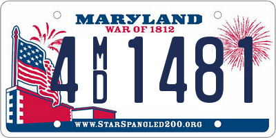 MD license plate 4MD1481