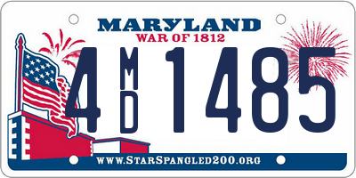 MD license plate 4MD1485