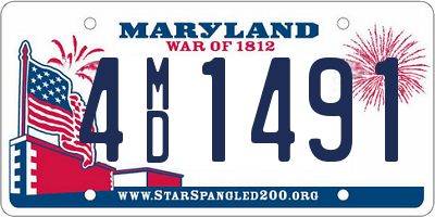 MD license plate 4MD1491