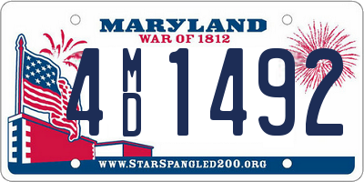 MD license plate 4MD1492