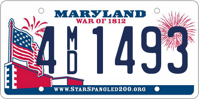 MD license plate 4MD1493