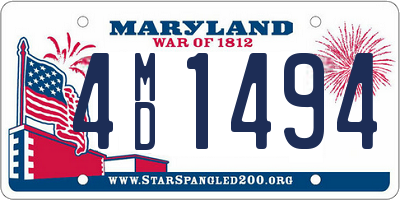 MD license plate 4MD1494