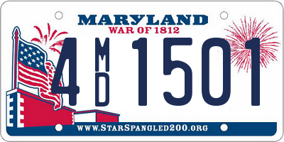 MD license plate 4MD1501