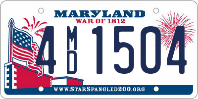 MD license plate 4MD1504