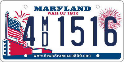 MD license plate 4MD1516