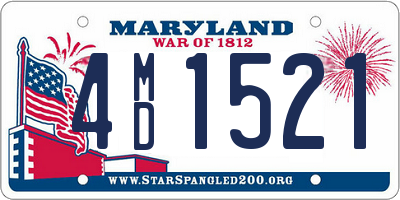 MD license plate 4MD1521