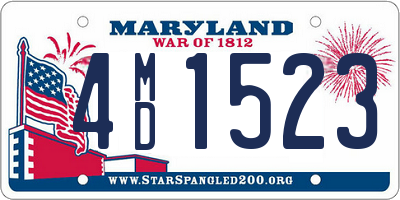 MD license plate 4MD1523