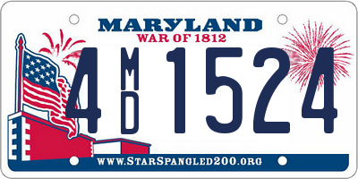 MD license plate 4MD1524