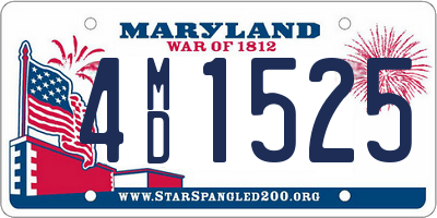 MD license plate 4MD1525