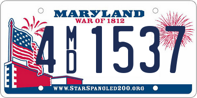 MD license plate 4MD1537