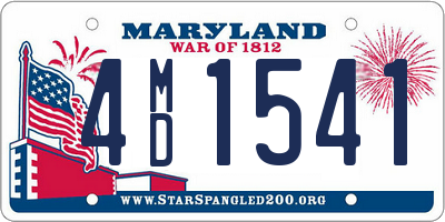 MD license plate 4MD1541