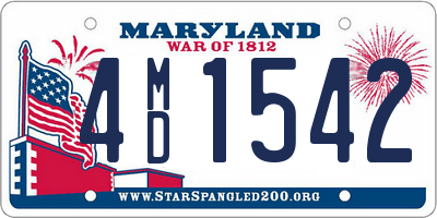 MD license plate 4MD1542