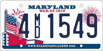 MD license plate 4MD1549