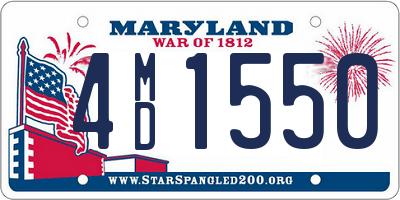 MD license plate 4MD1550