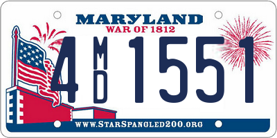 MD license plate 4MD1551