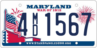 MD license plate 4MD1567