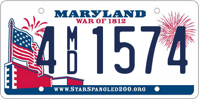 MD license plate 4MD1574