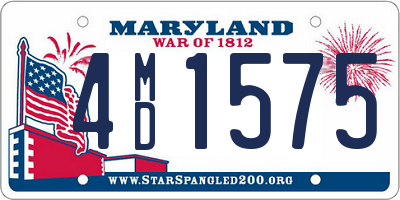 MD license plate 4MD1575