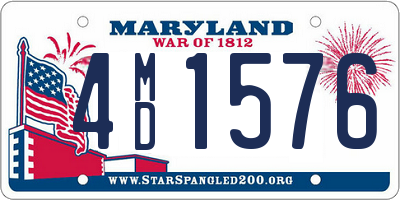 MD license plate 4MD1576