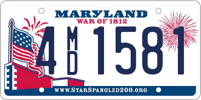 MD license plate 4MD1581