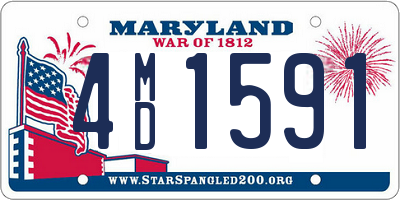 MD license plate 4MD1591