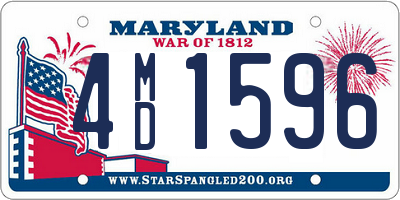 MD license plate 4MD1596