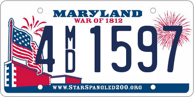 MD license plate 4MD1597