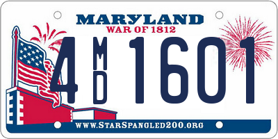 MD license plate 4MD1601