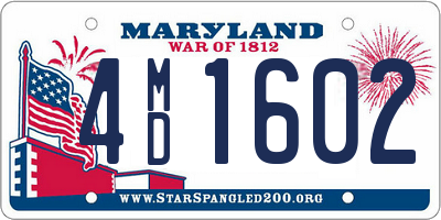 MD license plate 4MD1602